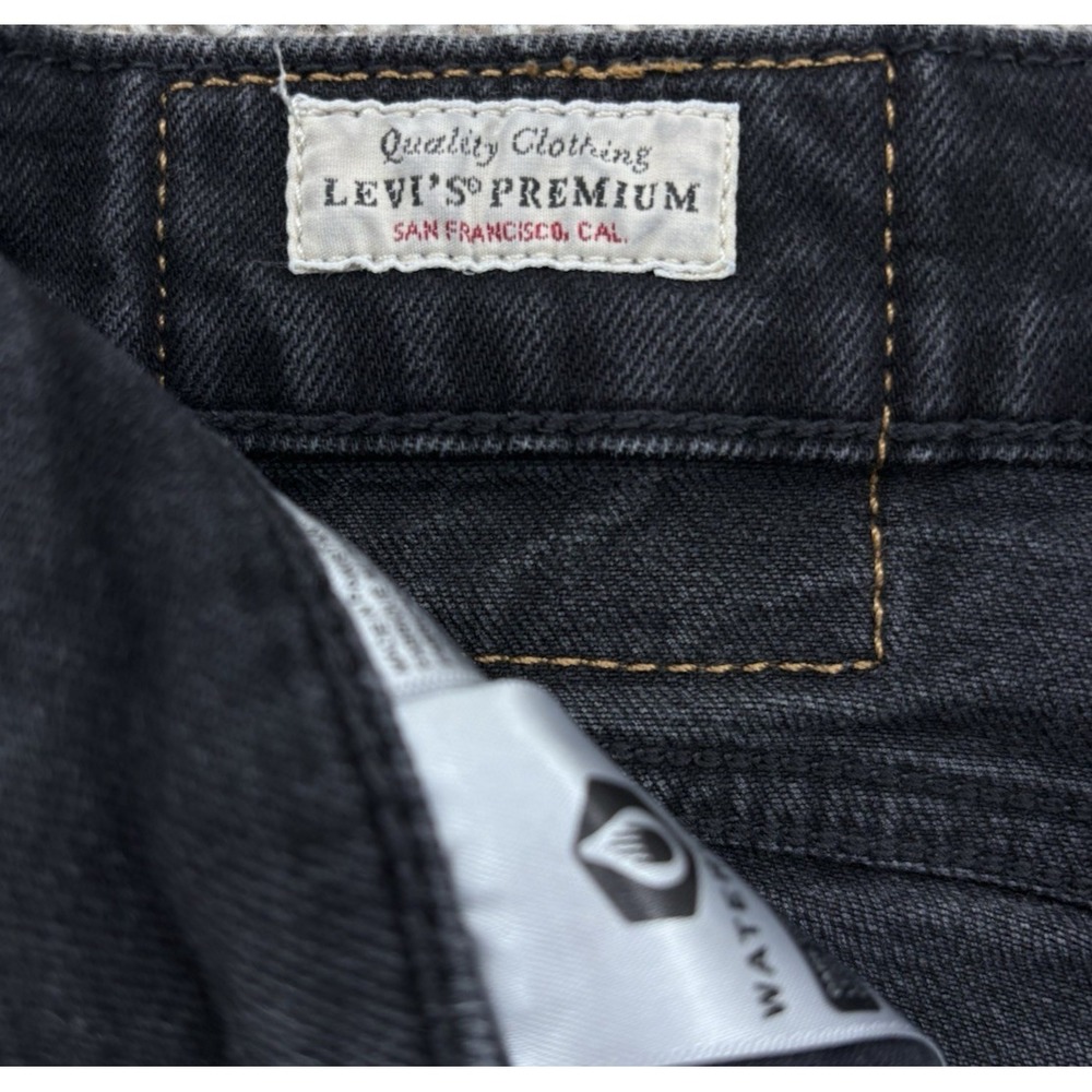 Levi's 502 Premium Taper Fit Jeans Mens 36x30 Black Knight Stretch (29" Inseam) - Picture 7 of 12